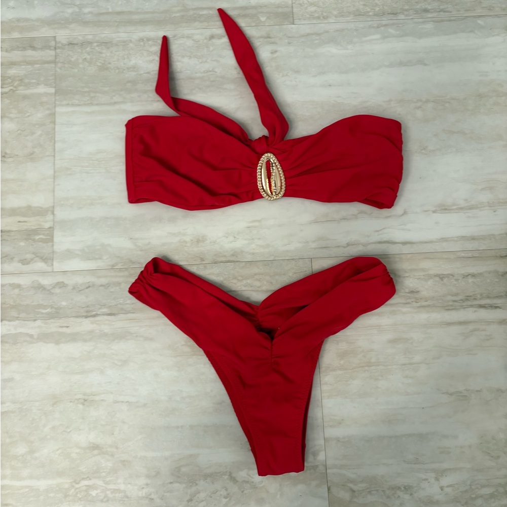 Elegant Red Bikini Set